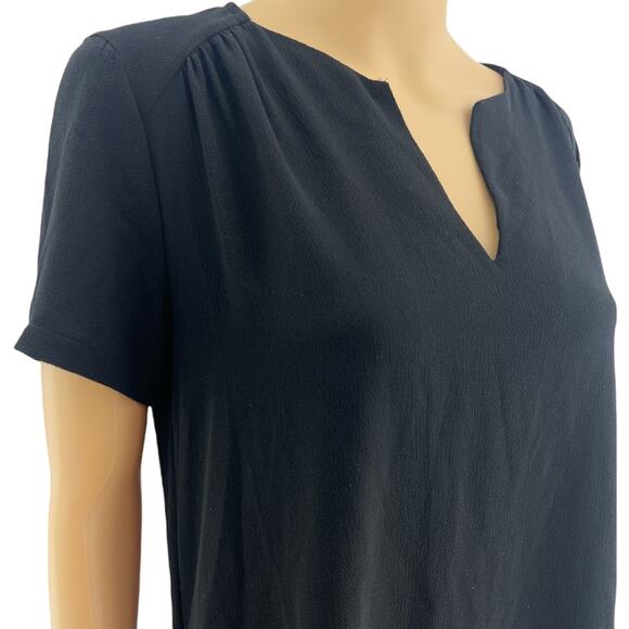 Lush SMALL Black Oversized Short Sleeve Tent Shift Mini Dress - Picture 2 of 5